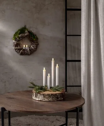 Flamme Rustic LED Antikljus 4-pack 28,5 cm - vit - Belysning & el - Inomhusbelysning & lampor - Dekorationsbelysning