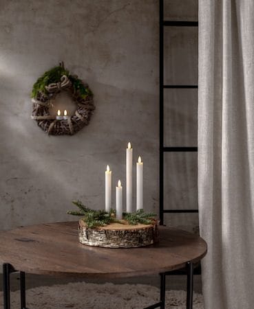 Flamme Rustic LED Antikljus 4-pack 28,5 cm - vit - Belysning & el - Inomhusbelysning & lampor - Dekorationsbelysning
