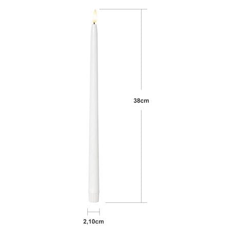 Flamme Slim LED Antikljus 2-pack 38 cm - vit - Belysning & el - Inomhusbelysning & lampor - Dekorationsbelysning