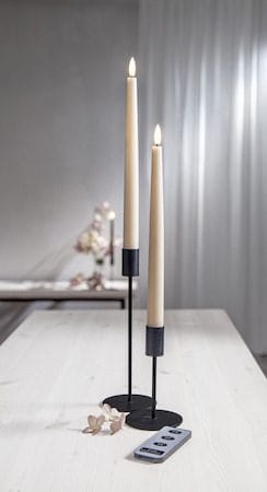 Flamme Slim LED Antikljus 2-pack 28,5 cm - beige - Belysning & el - Inomhusbelysning & lampor - Dekorationsbelysning