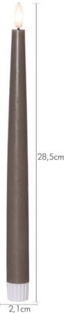 Flamme Slim LED Antikljus 2-pack 28,5 cm - mullvad - Belysning & el - Inomhusbelysning & lampor - Dekorationsbelysning