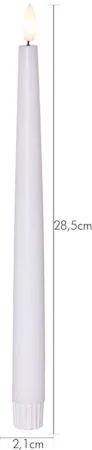 Flamme Slim LED Antikljus 2-pack 28,5 cm - vit - Belysning & el - Inomhusbelysning & lampor - Dekorationsbelysning