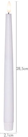 Flamme Slim LED Antikljus 2-pack 28,5 cm - vit - Belysning & el - Inomhusbelysning & lampor - Dekorationsbelysning