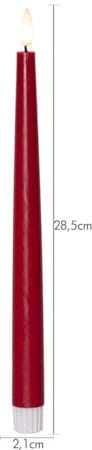 Flamme Slim LED Antikljus 2-pack 28,5 cm - röd - Belysning & el - Inomhusbelysning & lampor - Dekorationsbelysning