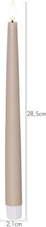 Flamme Slim LED Antikljus 2-pack 28,5 cm - beige - Belysning & el - Inomhusbelysning & lampor - Dekorationsbelysning