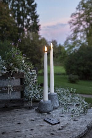 Flamme Slim Outdoor LED Antikljus 2-pack - vit - Belysning & el - Inomhusbelysning & lampor - Dekorationsbelysning
