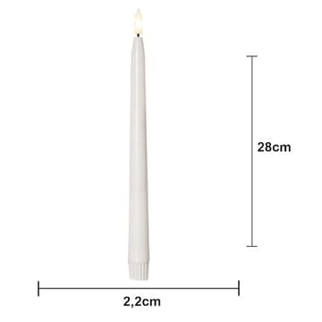 Flamme Slim Outdoor LED Antikljus 2-pack - vit - Belysning & el - Inomhusbelysning & lampor - Dekorationsbelysning