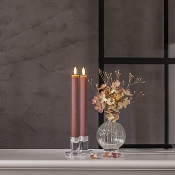 Flamme Stripe LED Antikljus 2-pack 25 cm - rosa - Belysning & el - Inomhusbelysning & lampor - Dekorationsbelysning