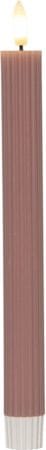 Flamme Stripe LED Antikljus 2-pack 25 cm, rosa