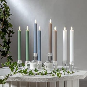 Flamme Stripe LED Antikljus 2-pack 25 cm - vit - Belysning & el - Inomhusbelysning & lampor - Dekorationsbelysning