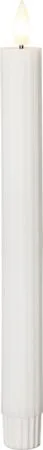 Flamme Stripe LED Antikljus 2-pack 25 cm, vit