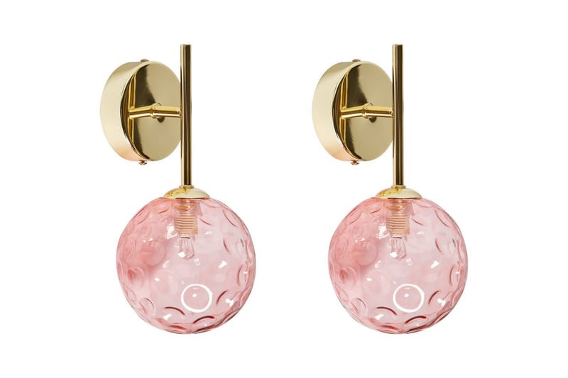 Gavdos Vägglampa 2 st G9 - Guld/Rosa - Belysning & el - Inomhusbelysning & lampor - Sänglampor & nattduksbordslampa - Sänglampa vägg