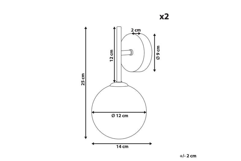 Gavdos Vägglampa 2 st G9 - Guld/Rosa - Belysning & el - Inomhusbelysning & lampor - Sänglampor & nattduksbordslampa - Sänglampa vägg