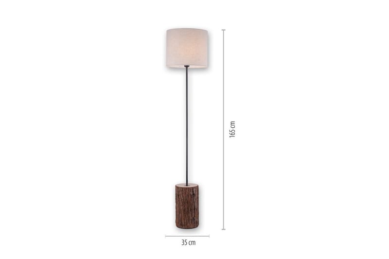 Golvlampa Bark - 35x165x35 cm - Belysning & el - Inomhusbelysning & lampor - Sovrumslampa