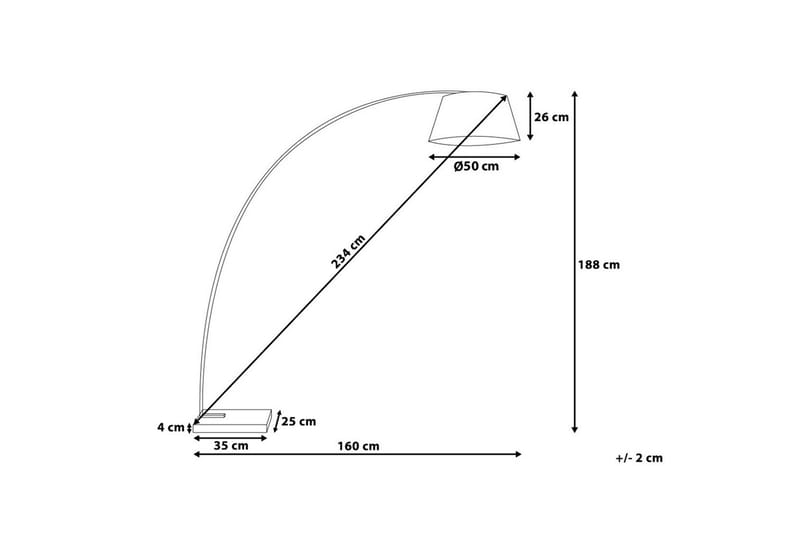 Benue Golvlampa 188 cm - Vit - Belysning & el - Inomhusbelysning & lampor - Golvlampa