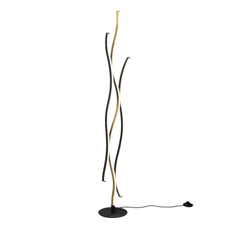 Golvlampa Blaze, Mattmässing