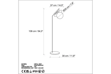 Golvlampa Cartin Svart - Svart - Belysning & el - Inomhusbelysning & lampor - Sovrumslampa