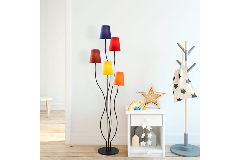 Golvlampa Crestor Flerfärgad / Livfulla färger - Flerfärgad / Livfulla färger - Belysning & el - Inomhusbelysning & lampor - Sovrumslampa