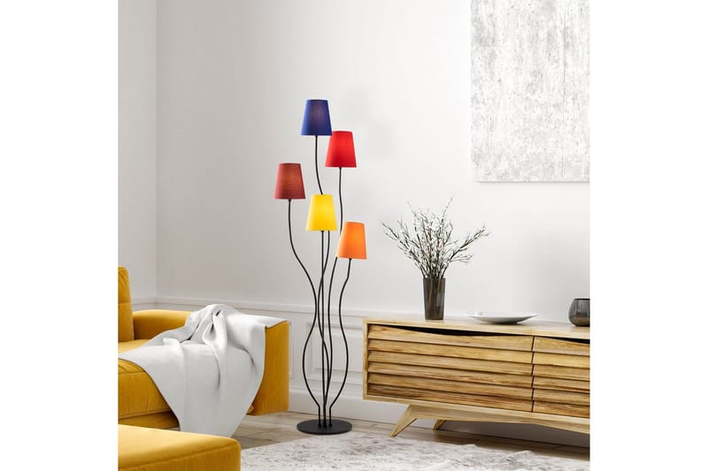 Golvlampa Crestor Flerfärgad / Livfulla färger - Flerfärgad / Livfulla färger - Belysning & el - Inomhusbelysning & lampor - Sovrumslampa