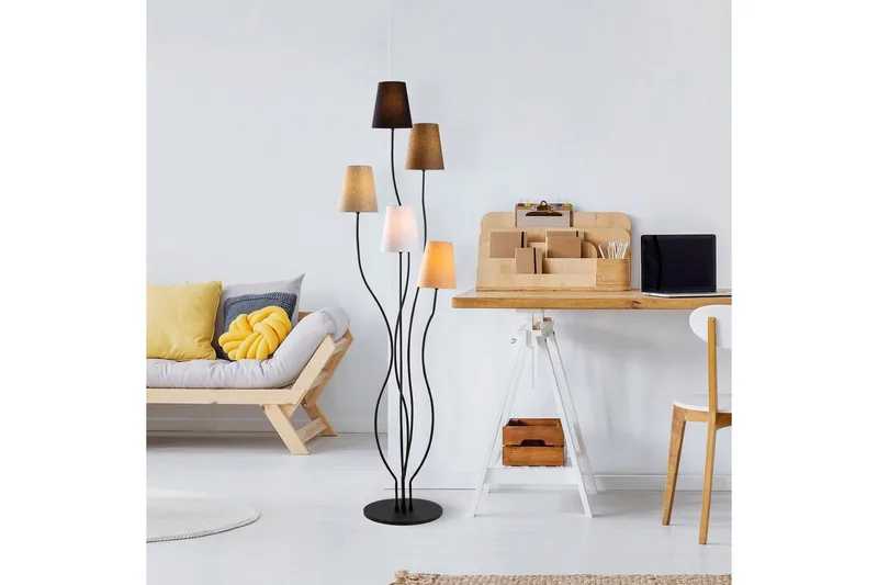 Golvlampa Crestor Flerfärgad / Mjuka färger - Flerfärgad / Mjuka färger - Belysning & el - Inomhusbelysning & lampor - Sovrumslampa