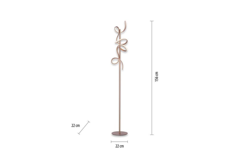Golvlampa Curls - 22x156x22 cm - Belysning & el - Inomhusbelysning & lampor - Sovrumslampa