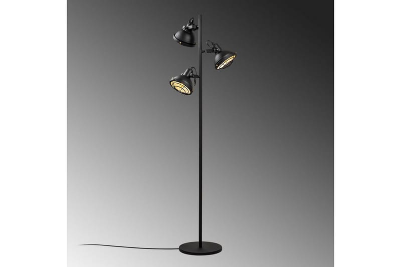 Golvlampa Desten Svart - Svart - Belysning & el - Inomhusbelysning & lampor - Sovrumslampa