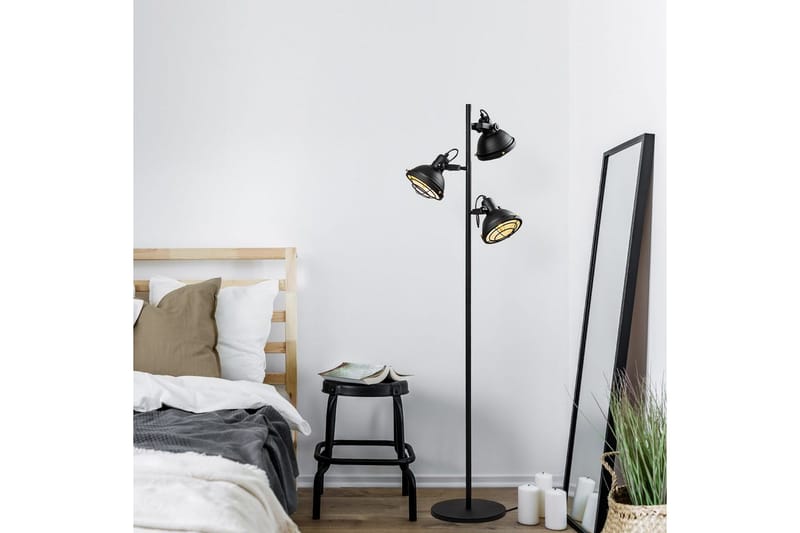 Golvlampa Desten Svart - Svart - Belysning & el - Inomhusbelysning & lampor - Sovrumslampa