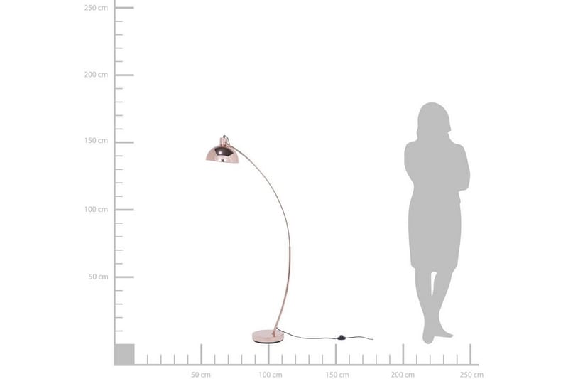 Dintel Golvlampa 155 cm - Koppar - Sovrumslampa - Vardagsrumslampa - Golvlampa