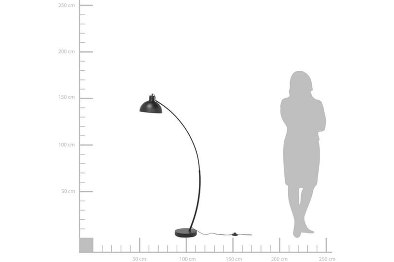 Dintel Golvlampa 155 cm - Svart - Sovrumslampa - Vardagsrumslampa - Golvlampa - Båglampa