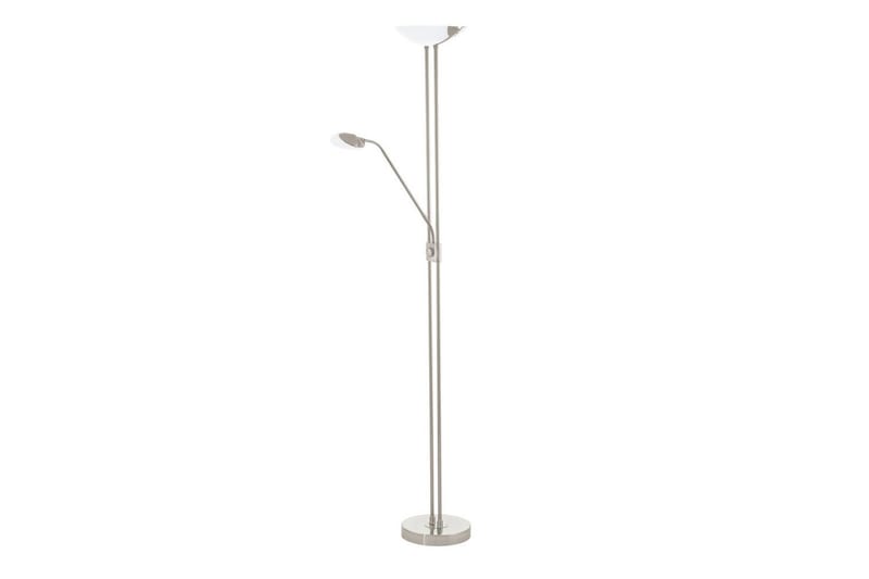 Golvlampa Eglo Baya Led Nickel-Matt Vit, Satinerad - Vit/Grå - Belysning & el - Inomhusbelysning & lampor - Sovrumslampa