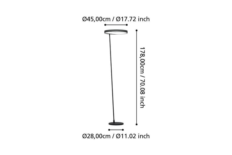 Golvlampa Eglo Caredara Svart - Belysning & el - Inomhusbelysning & lampor - Sovrumslampa