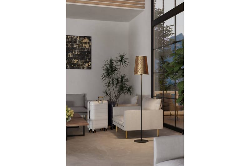 Golvlampa Eglo Castuera Guld med Rosblad - Belysning & el - Inomhusbelysning & lampor - Sovrumslampa