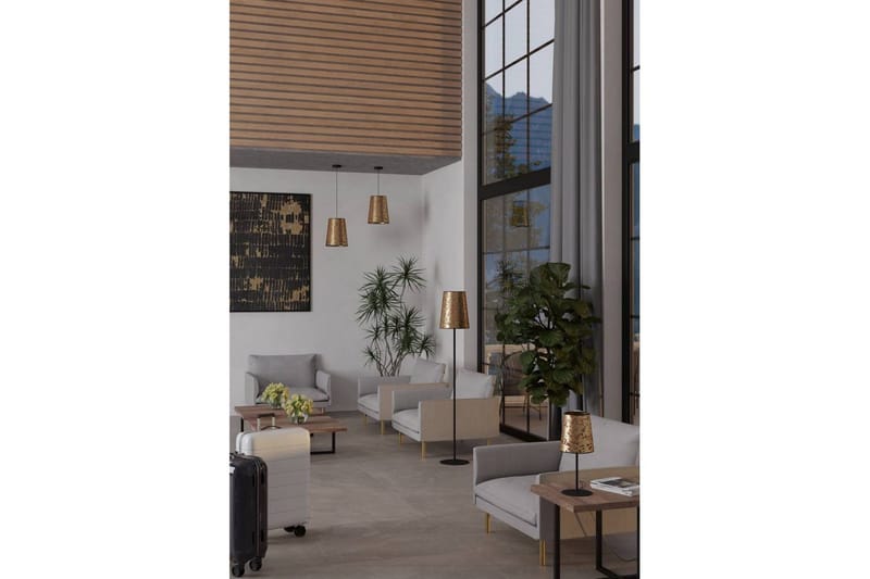 Golvlampa Eglo Castuera Guld med Rosblad - Belysning & el - Inomhusbelysning & lampor - Sovrumslampa