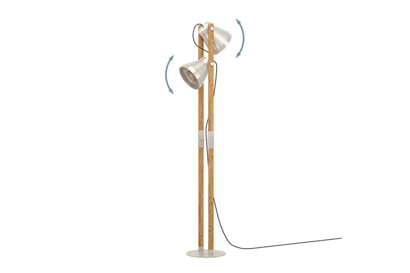 Golvlampa Eglo Cawton - Brun - Belysning & el - Inomhusbelysning & lampor - Golvlampa - Tvåarmad golvlampa