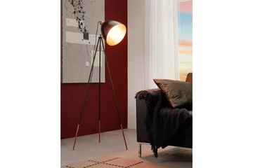 Golvlampa Eglo Chester - Svart/Koppar - Belysning & el - Inomhusbelysning & lampor - Sovrumslampa