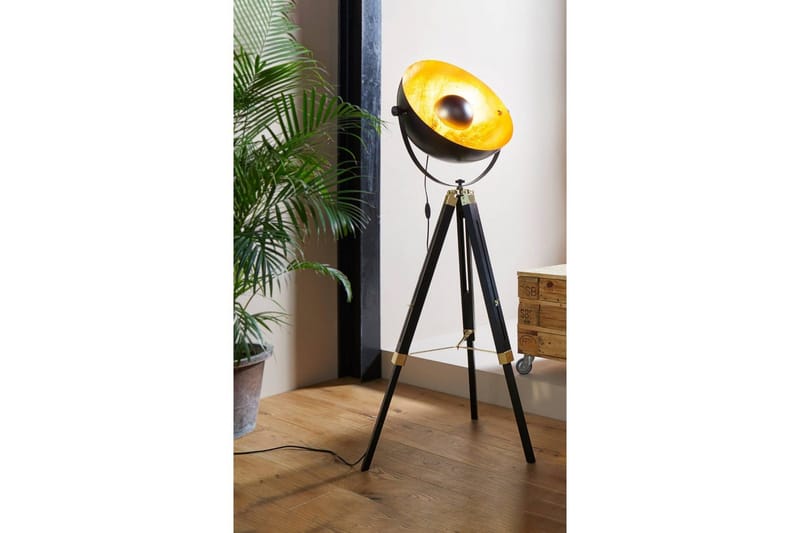 Golvlampa Eglo Covaleda - Svart/Mässing/Guld - Belysning & el - Inomhusbelysning & lampor - Sovrumslampa