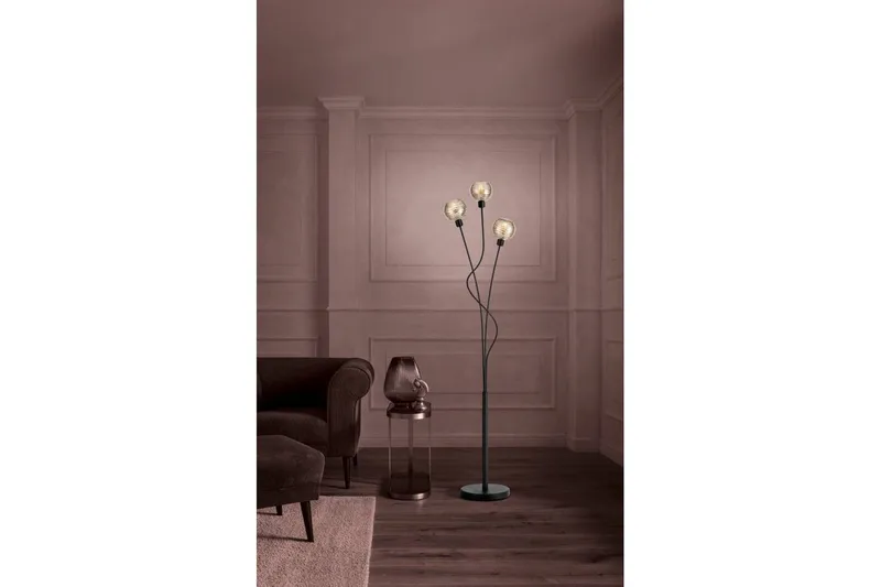 Golvlampa Eglo Creppo Guld/Svart - Belysning & el - Inomhusbelysning & lampor - Sovrumslampa