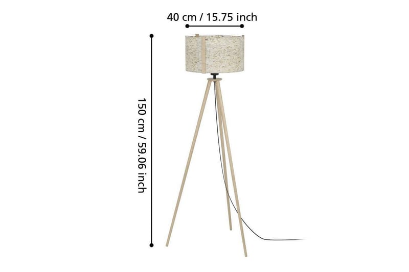 Golvlampa Eglo Hontongas Brun - Belysning & el - Inomhusbelysning & lampor - Sovrumslampa