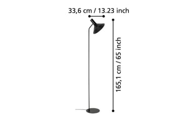 Golvlampa Eglo Morescana Svart - Belysning & el - Inomhusbelysning & lampor - Sovrumslampa