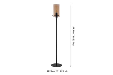 Golvlampa Eglo Polverara Svart/Amber - Belysning & el - Inomhusbelysning & lampor - Sovrumslampa