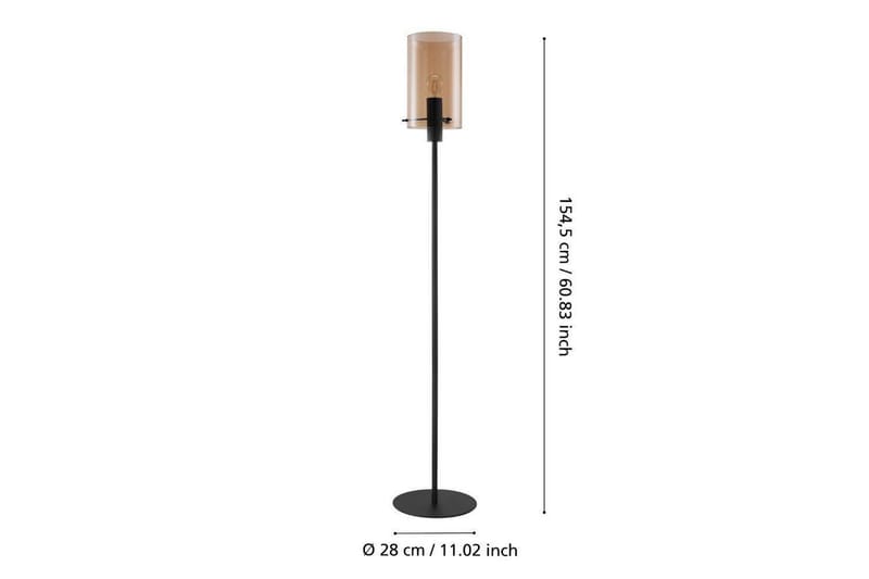 Golvlampa Eglo Polverara Svart/Amber - Belysning & el - Inomhusbelysning & lampor - Sovrumslampa