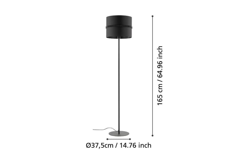 Golvlampa Eglo Paraguaio Svart - Belysning & el - Inomhusbelysning & lampor - Sovrumslampa