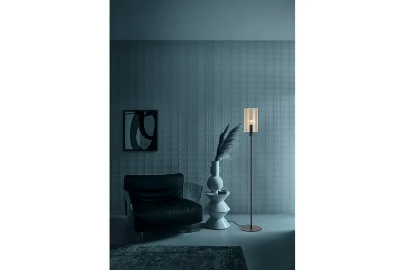 Golvlampa Eglo Polverara Svart/Amber - Belysning & el - Inomhusbelysning & lampor - Sovrumslampa