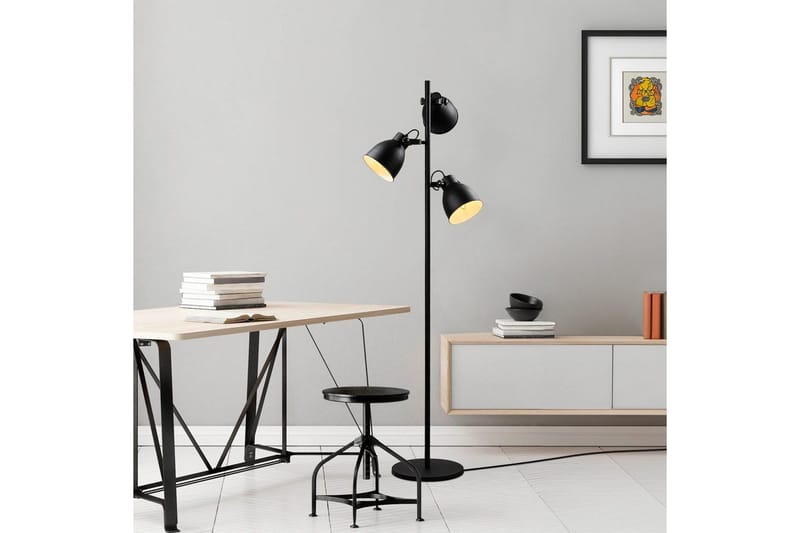 Golvlampa Elber Svart - Svart - Belysning & el - Inomhusbelysning & lampor - Sovrumslampa