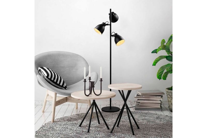 Golvlampa Elber Svart - Svart - Belysning & el - Inomhusbelysning & lampor - Sovrumslampa
