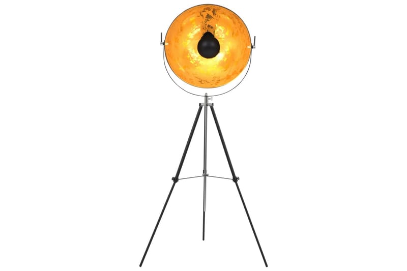 Golvlampa E27 svart och guld 51 cm - Svart - Sovrumslampa - Vardagsrumslampa - Golvlampa