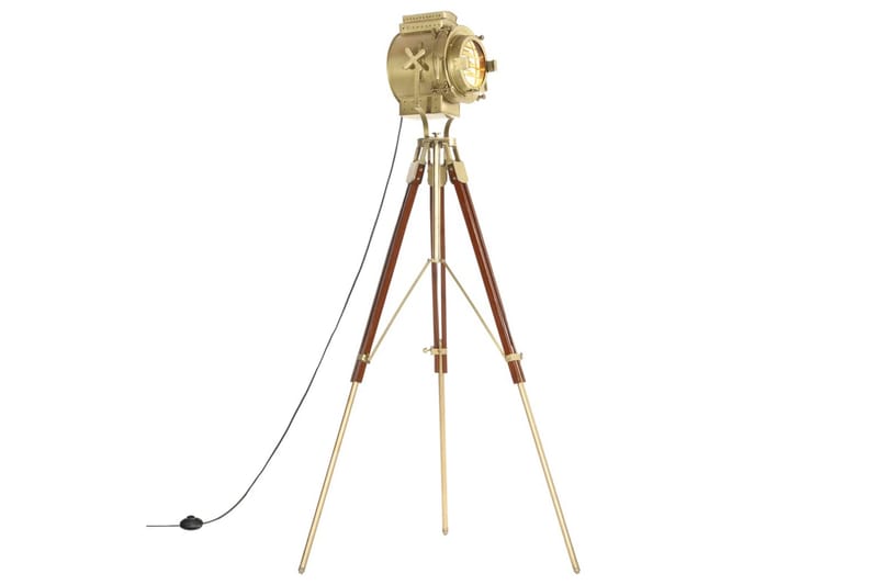 Golvlampa massivt mangoträ 193 cm - Brun - Belysning & el - Inomhusbelysning & lampor - Golvlampa