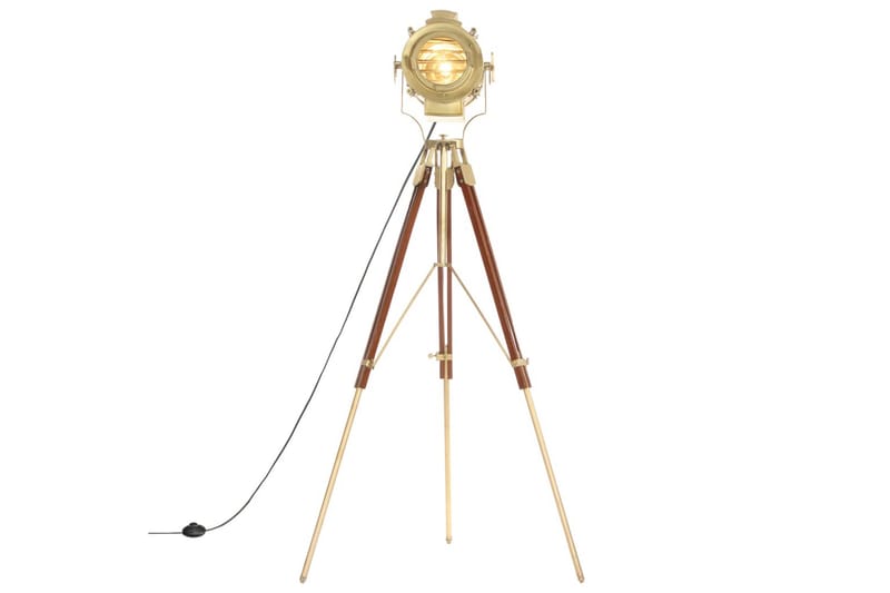 Golvlampa massivt mangoträ 193 cm - Brun - Belysning & el - Inomhusbelysning & lampor - Golvlampa