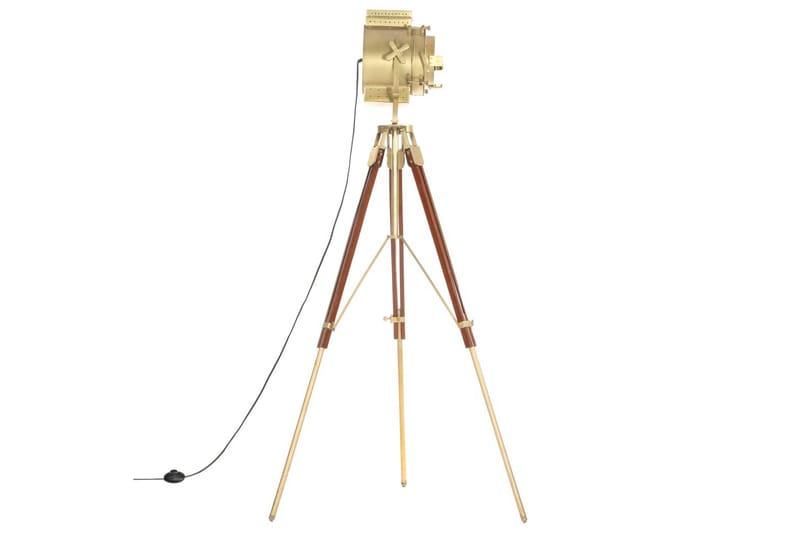 Golvlampa massivt mangoträ 193 cm - Brun - Belysning & el - Inomhusbelysning & lampor - Golvlampa