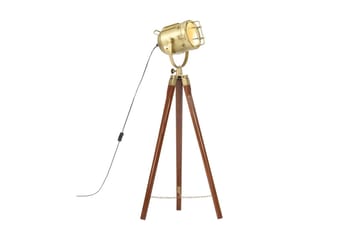 Golvlampa massivt mangoträ 97 cm